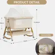 Adjustable 3-in-1 Baby Bassinet & Crib with Wheels - 1