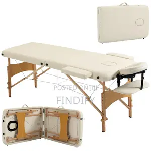 Portable Massage Bed - Folding Beauty Massage Table (Cream White)