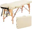 Portable Massage Bed - Folding Beauty Massage Table (Cream White) - 3