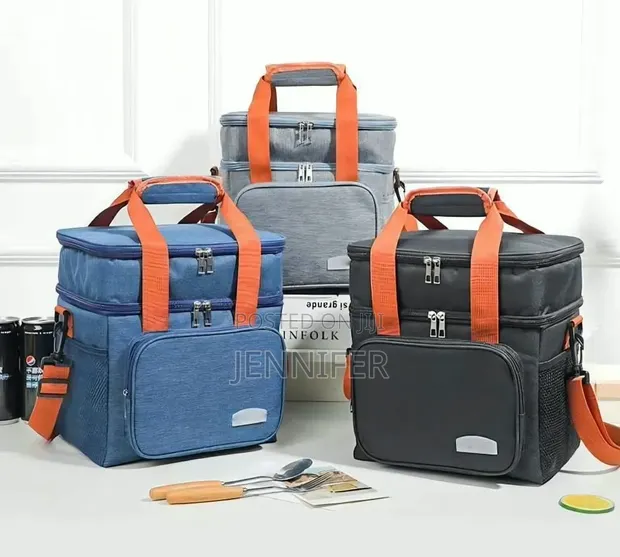 Dual-Compartment Insulated Lunch Bag - 1