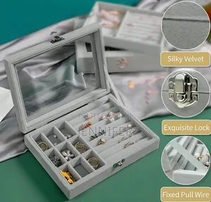 A&G Jewellery Organizer Box with Clear Lid