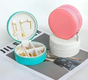 Mini Round Travel Jewelry Box