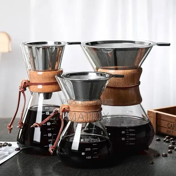 Glass Coffee Maker with Reusable Filters - 1