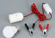 12V LED Work Light Bulb with Battery Alligator Clips - 2