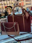 Chrisbella Two-Piece Handbag Set - Burgundy & Blush - 1