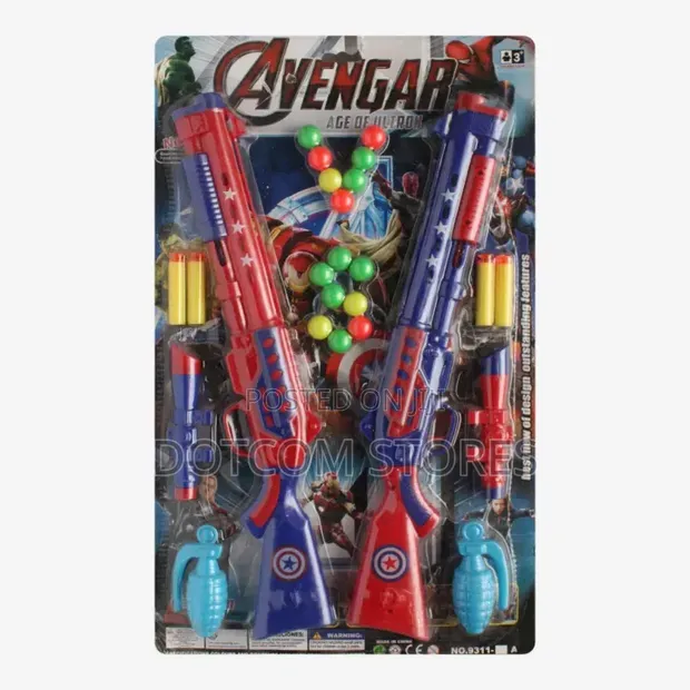 Marvel Avengers Toy Gun and Target Shooting Set - 1