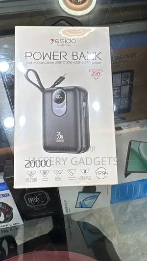 Yesido 20000mAh Power Bank - 35W Fast Charge