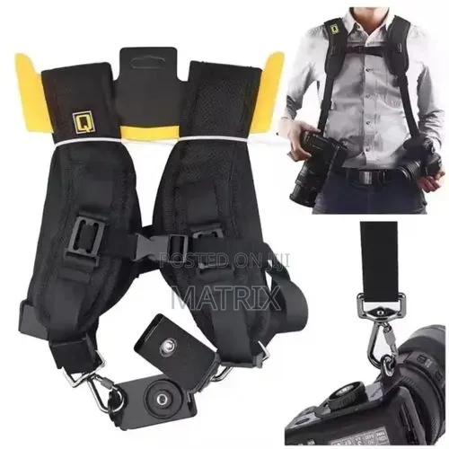 Durable Double Shoulder Camera Strap for DSLR/SLR - 1