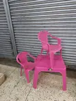 Kids Plastic Study Table and Chairs - 1