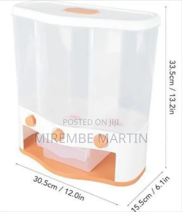 3-Grid Grain Storage Container/Dispenser - 1