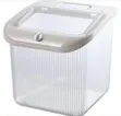 Elegant Fluted Food Storage Container with Transparent Flip-Top Lid - 2
