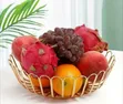 Modern Gold Wire Decorative Fruit Bowl / Serving Basket - 1