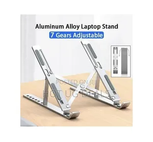 Adjustable Aluminum Laptop Stand - Silver