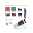 Adjustable Aluminum Laptop Stand - Silver - 4