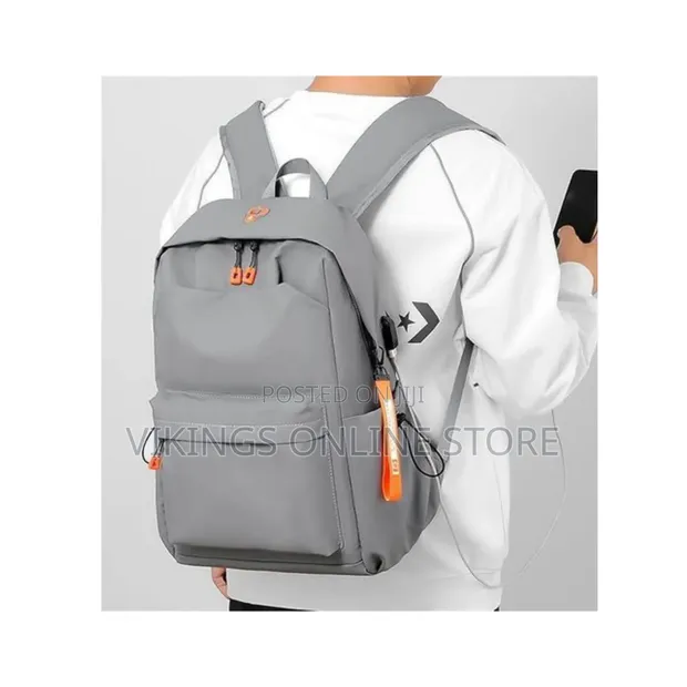 Waterproof Minimalist Laptop Backpack - Grey - 1