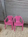 Pink Plastic Kids Armrest Chairs (Brand New) - 1