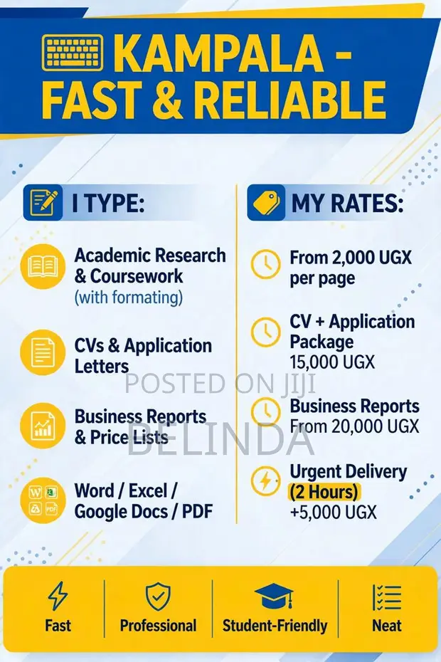 Professional Typing Services Kampala - 1