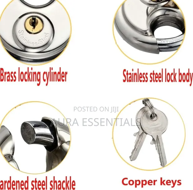 Heavy Duty Disc Locks with Hardened Steel Shackle - 1