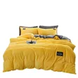 Mustard Yellow Ribbed Bedding Set - 2