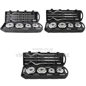 Adjustable Chrome Dumbbell and Barbell Weight Set