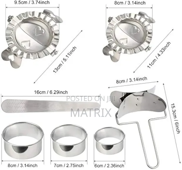 Stainless Steel Dumpling Maker and Cutter Set - 1