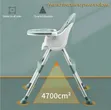 Baby Rocking High Chair with Wheels - 2