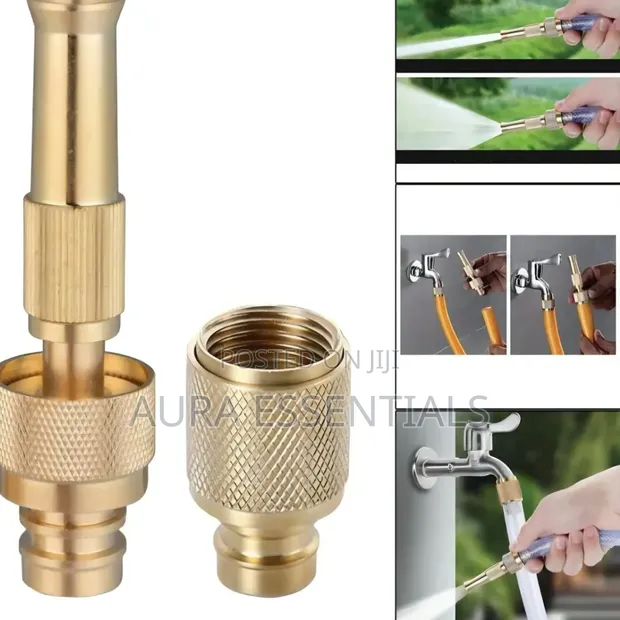 Solid Brass Adjustable High-Pressure Hose Nozzle - 1
