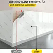5pcs Marble Wallpaper PVC 3D Self Adhesive Wall Sticker - 3