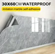 5pcs Marble Wallpaper PVC 3D Self Adhesive Wall Sticker - 4