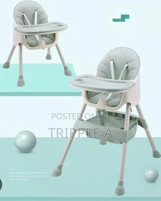 Baby Rocking High Chair with Wheels - 1