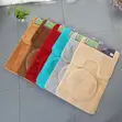 3-Piece Shaggy Bathroom and Toilet Mat Set - 2
