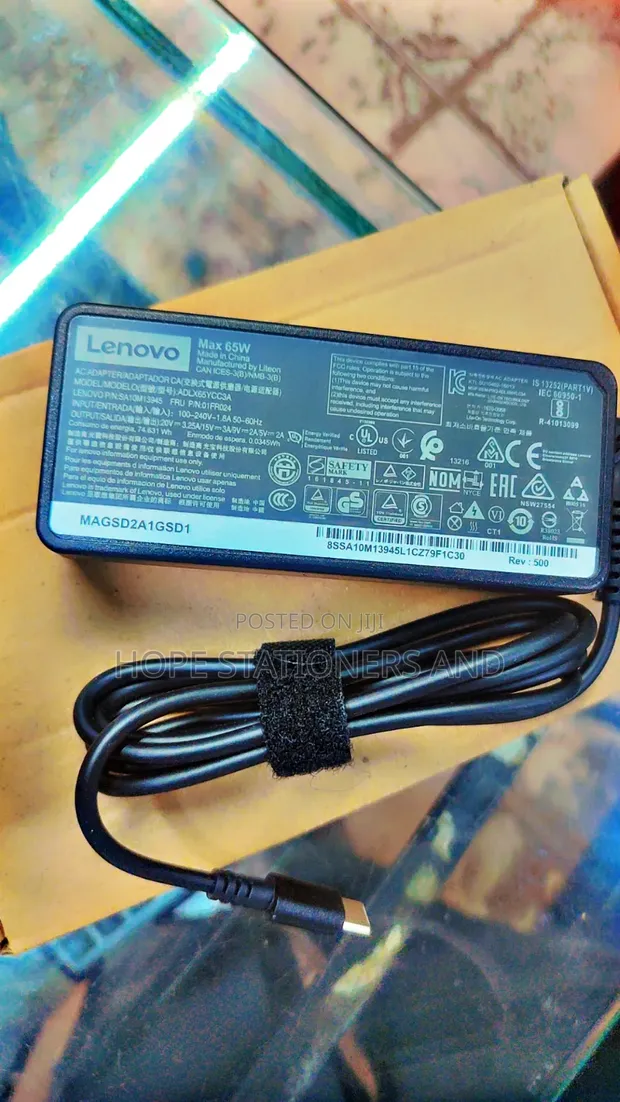 Lenovo Type-C Laptop Charger - 65W - 1