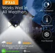 2pcs 100 LEDs Solar Outdoor Lights with Motion Sensor - 1