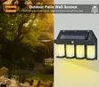 4-Bulb Solar-Powered Outdoor Wall Light - 1