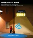 4-Bulb Solar-Powered Outdoor Wall Light - 2