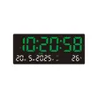 Digital LED Wall Clock with Calendar and Temperature - 3