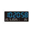 Digital LED Wall Clock with Calendar and Temperature - 4