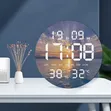Round Digital LED Wall Clock with Eiffel Tower Design - 1