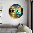 Round Digital LED Wall Clock with Eiffel Tower Design - 3