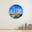 Round Digital LED Wall Clock with Eiffel Tower Design - 4