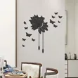 Gold-Toned 3D Acrylic Butterfly DIY Wall Clock - 2