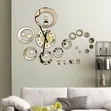 Modern DIY 3D Acrylic Mirror Wall Sticker Clock - 1