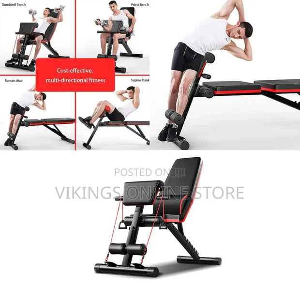 Adjustable Foldable Weight Bench with Attachments - 1