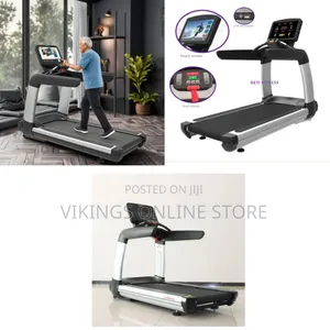 Commercial Electric Treadmill with Silver Side Arms