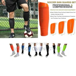 Soccer Shin Guard and Compression Sleeve Set