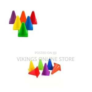 King Multi-Colored Plastic Training Cones (Set of 6)