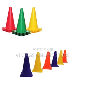 16 Cones - Organized Stacks & Diagonal Line