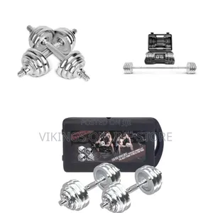 30 Kg Chrome Adjustable Dumbbell and Barbell Set