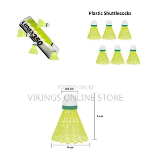 Standard Neon Yellow Plastic Badminton Shuttlecocks