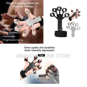 Adjustable Silicone Finger Exerciser & Hand Grip Strengthener